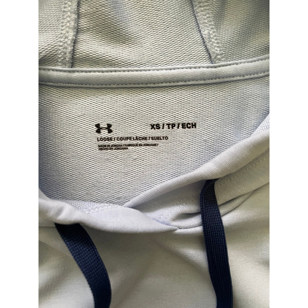 Under Armour Womens Ombre Blue Lightweight Hoodie Sweatshirt XS HeatGear Loose - Picture 3 of 9